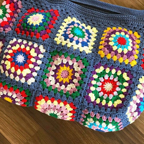 Vintage Bohemian bags, Granny square bags - Picture 5 of 11